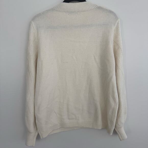 Joseph A Aran Style Sweater in Ecru - Picture 5 of 7